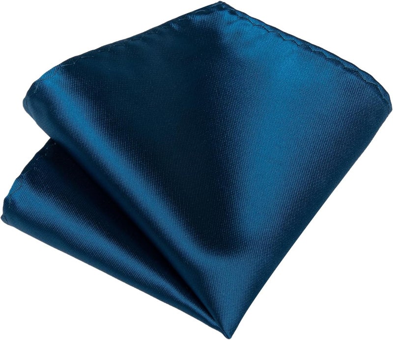 DiBanGu Mens Solid Color Tie and Pocket Square Set Woven Silk Plain Necktie & Handkerchief for Men Wedding Party Formal - Image 4